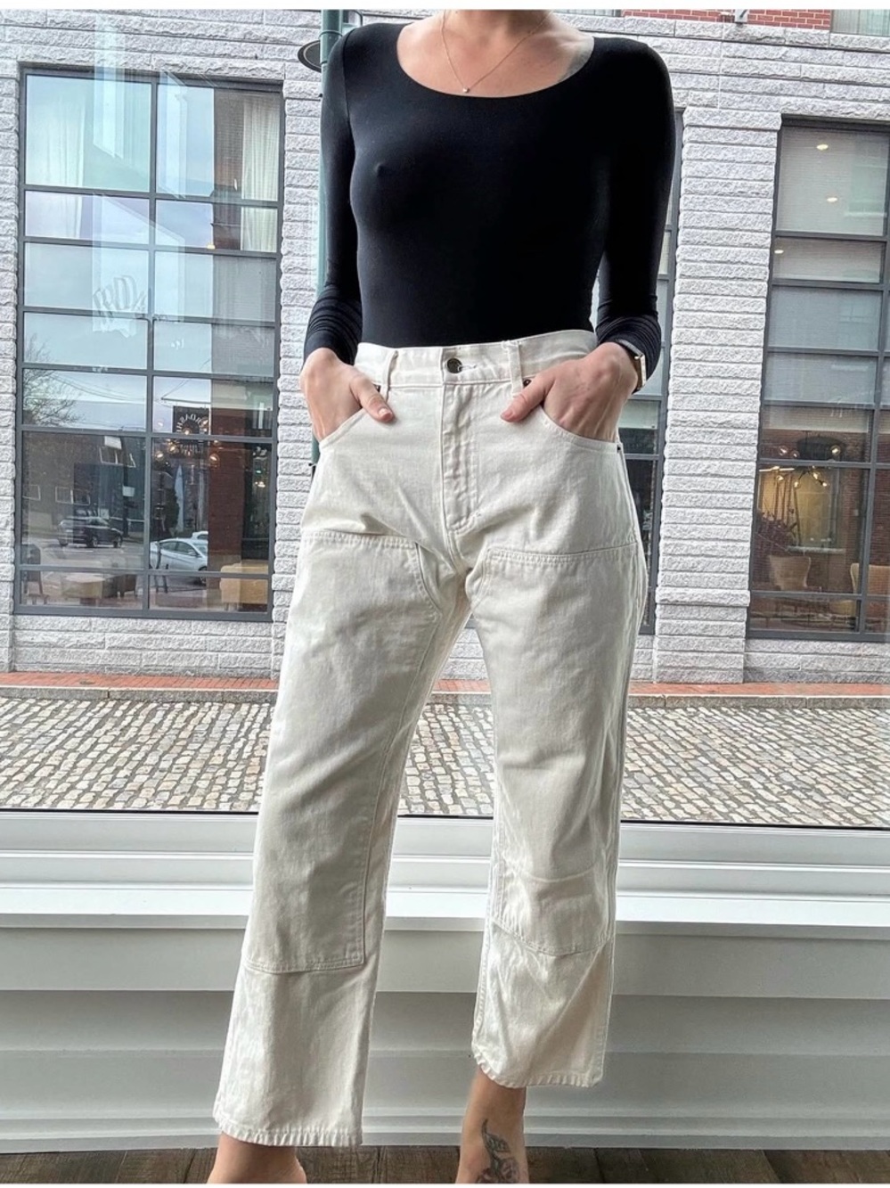 Rudy Jude Canvas Utility Jeans in White 1